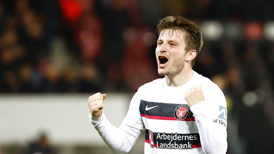 En sejr på hjemmebane over østrigske Sturm Graz gjorde FC Midtjylland klar til første knockoutrunde i Europa League. <i>Erwin Scheriau/Ritzau Scanpix</i>