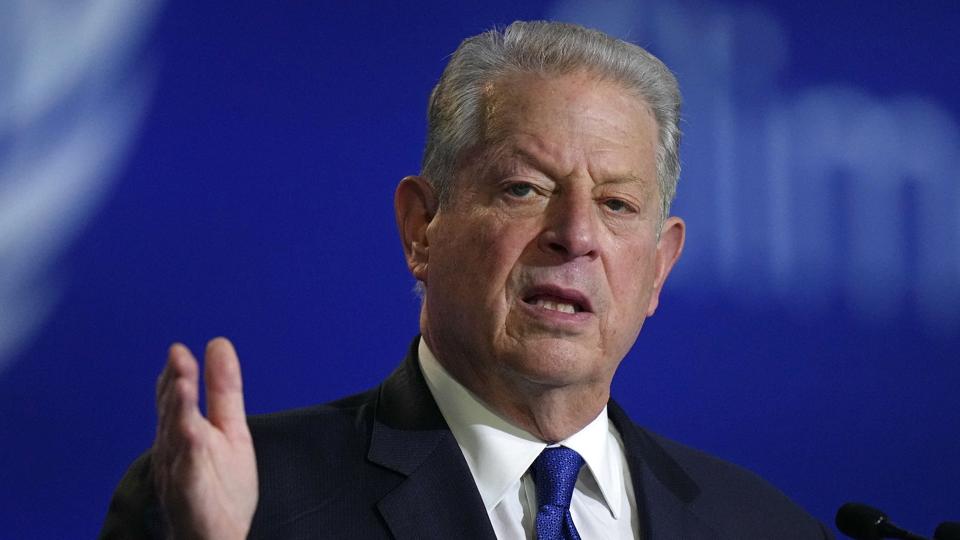 Den tidligere amerikanske vicepræsident Al Gore var blandt hovedtalerne ved åbningsdebat på COP27. "Vi har et troværdighedsproblem - os alle sammen. Vi taler, og vi begynder at handle, men vi gør ikke nok," sagde han. <i>Alastair Grant/Ritzau Scanpix</i>