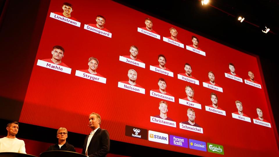 Kasper Hjulmand udtog mandag aften 21 af 26 spillere til sin VM-trup. <i>Mads Claus Rasmussen/Ritzau Scanpix</i>