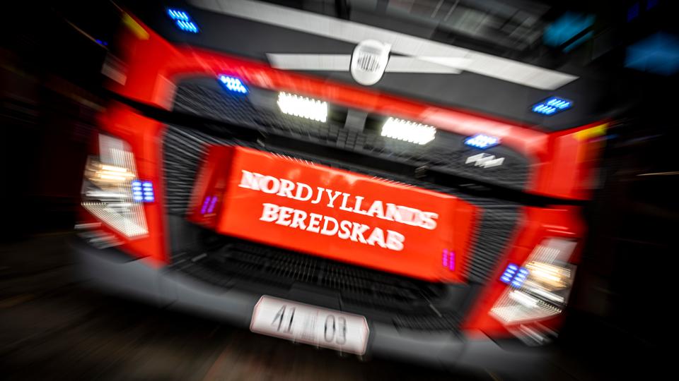 Genre, brand, brandbil, røgdykker, Nordjyllands Beredskab  Aalborg 6. oktober 2022 <i>Foto: Martél Andersen</i>