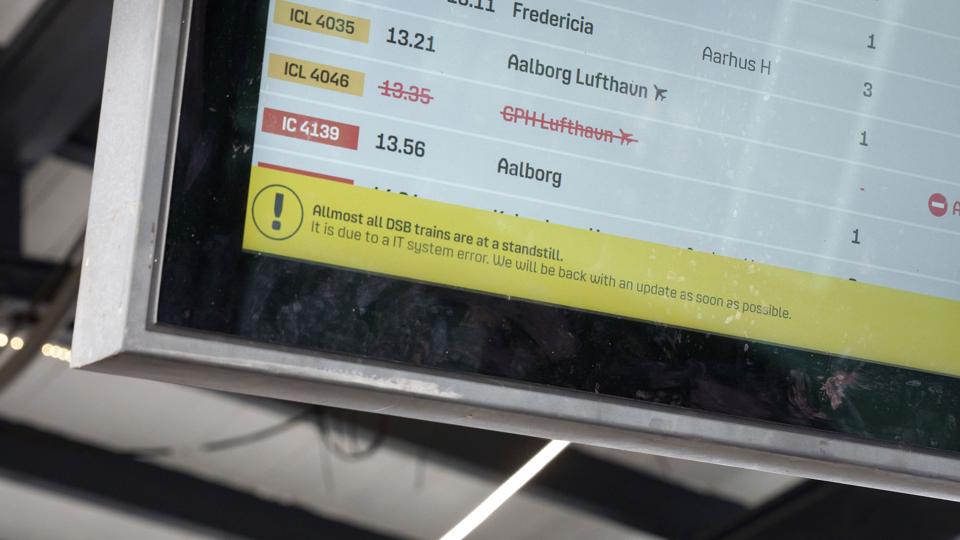 Problemer med tog, der holdt stille, spredte sig til hele landet den 29. oktober. Onsdag morgen skaber en datafejl problemer. (Arkivfoto). <i>Bo Amstrup/Ritzau Scanpix</i>