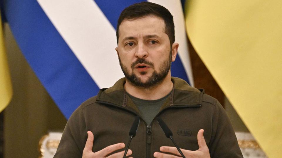 Den ukrainske præsident, Volodymyr Zelenskyj, har appelleret til amerikanerne om at stå sammen, indtil Ukraine er gået sejrende ud af krigen mod Rusland. <i>Genya Savilov/Ritzau Scanpix</i>