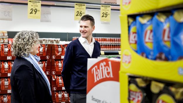 Kædechef Henrik Nielsen fortæller, at der har været store interesse for de foreløbig fem Basalt, der er åbnet på landsplan. <i>Foto: Torben Hansen</i>
