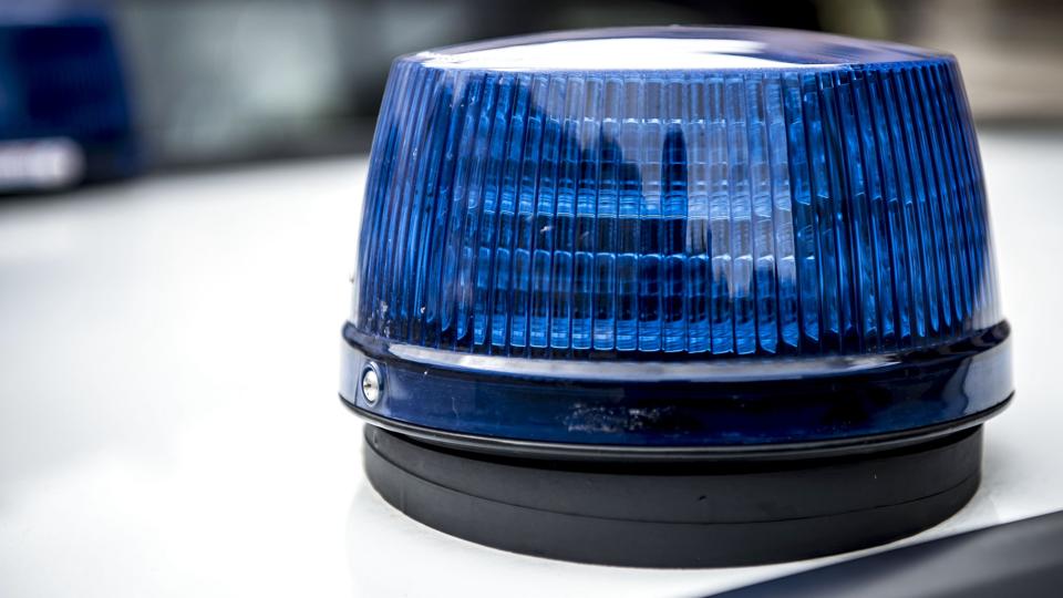 Fyns Politi er torsdag massivt til stede i Svendborg efter en bombetrussel. (Arkivfoto). <i>Mads Claus Rasmussen/Ritzau Scanpix</i>
