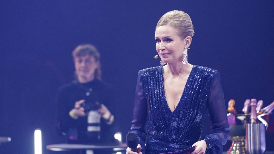 Det er tredje gang, at tv-vært Tina Müller skal være vært for Dansk Melodi Grand Prix, der løber af stablen 11. februar. <i>Bo Amstrup/Ritzau Scanpix</i>