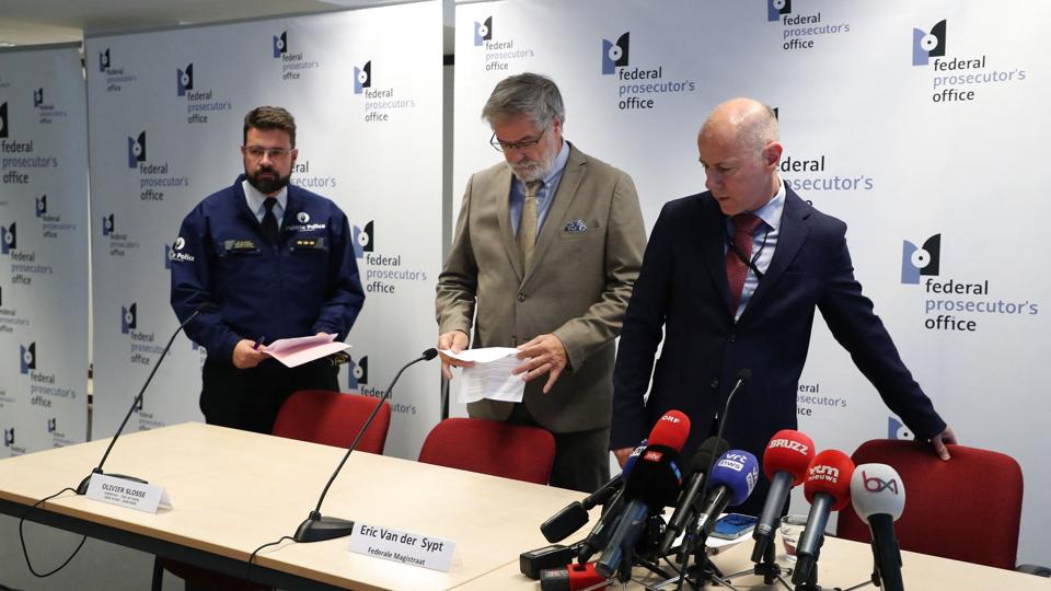 Manden, der stak en belgisk betjent ned torsdag aften, var på en terrorobservationsliste, oplyser den belgiske anklagemyndighed fredag på en pressekonference. <i>Nicolas Maeterlinck/Ritzau Scanpix</i>
