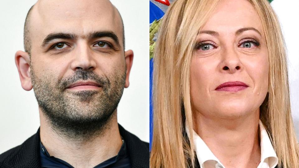 Italiens nye premierminister, Giorgia Melon1, har sagsøgt journalisten og forfatteren Roberto Saviano for æreskrænkelser.
Sagsanlægget kommer efter at Saviano, som er kendt for sine afsløringer af mafiaen i blandt andet bogen "Gomorra", har kritiseret Melonis syn på indvandring. Straframmen i sagen er op til tre års fængsel. <i>Alberto Pizzoli, Andreas Solaro/Ritzau Scanpix</i>