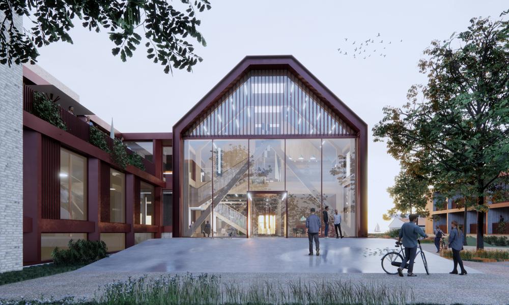 Nybyggeriet på Martec Kragholmen i Frederikshavn i arkitektens streg. Nybyggeriet på Martec Kragholmen i Frederikshavn i arkitektens streg.