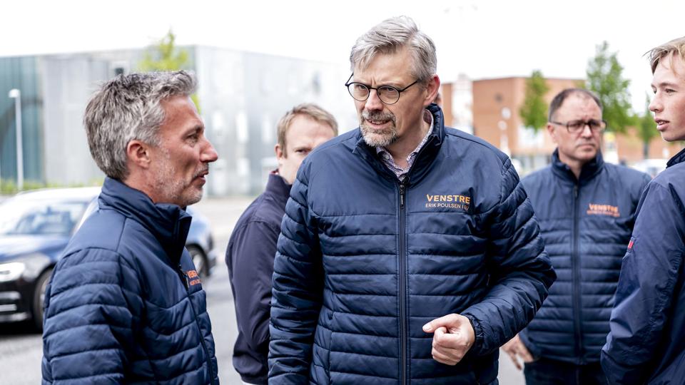 I 2019 stillede Erik Poulsen op til valget til Europa-Parlamentet, hvor han fik syvendeflest personlige stemmer af Venstre-kandidaterne. Flest fik Morten Løkkegaard (til venstre), som Erik Poulsen nu bliver kollega med i Bruxelles. (Arkivfoto). <i>Morten Dueholm/Ritzau Scanpix</i>