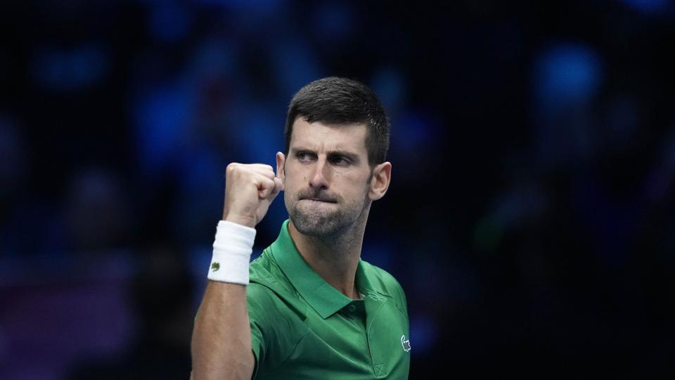 Novak Djokovic er lige nu i gang med sæsonfinalen i Torino, mens han venter på besked om den mulige adgang til Australian Open. <i>Antonio Calanni/Ritzau Scanpix</i>