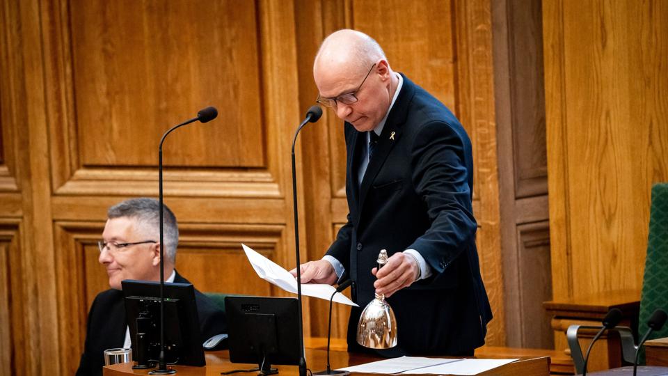 Søren Gade (V) er tirsdag valgt som midlertidig formand for Folketinget, efter at medlemmerne var samlet første gang efter valget 1. november. (Arkivfoto). <i>Ida Marie Odgaard/Ritzau Scanpix</i>