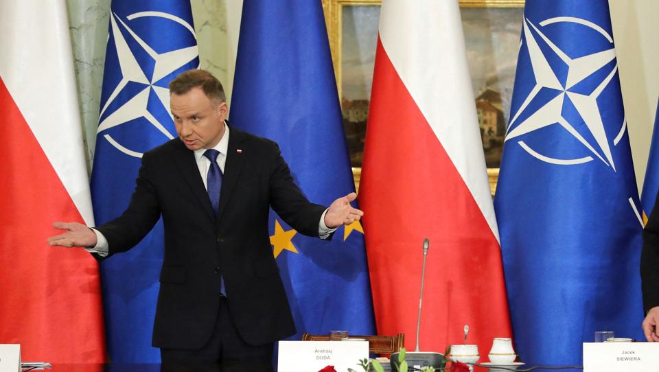 Den polske præsident, Andrzej Duda, har onsdag sagt, at intet tyder på et bevidst angreb mod Polen. <i>Slawomir Kaminski/Agencja Wyborc/Reuters</i>