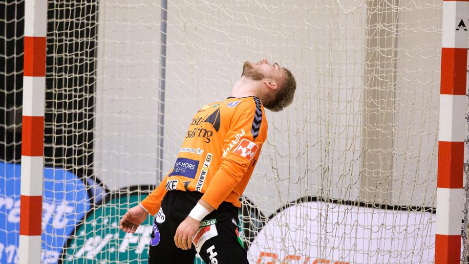 Rasmus Henriksen stod en flot kamp, men det var ikke nok mod et stærkt spillende BSH-mandskab. <i>Foto: Bo Lehm</i>