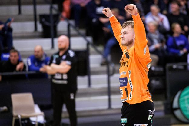 Rasmus Henriksen landede på en redningsprocent på 41 mod Ribe-Esbjerg, og mange af redningerne var på helt oplagte chancer. <i>Foto: Bo Lehm</i>