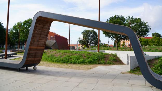 Rådhusparken i Frederikshavn midtby er et populært mødested for byens unge. <i>Privatfoto</i>