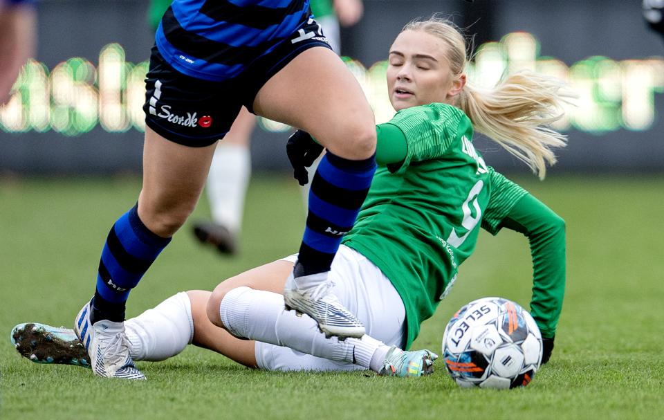 Sofie Lundgaard og Fortuna Hjørring tabte ude mod Brøndby, hvilket distancerer nordjyderne ret markant i forhold til Champions League-pladserne <i>Arkivfoto: Lars Pauli</i>