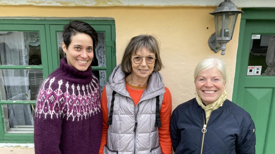 Karen Lind, Birgit Knudsen og Marianne Lessél udgør bestyrelsen for Peter Munks mindefond, som har ekstra mange penge at dele ud. <i>Foto: Marianne Isen</i>