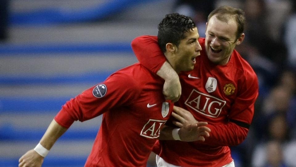 Cristiano Ronaldo (til venstre) og Wayne Rooney (til højre) var en farlig duo for Manchester United i 00'erne. På det seneste er forholdet dog tilsyneladende gået skævt. <i>Miguel Vidal/Reuters</i>