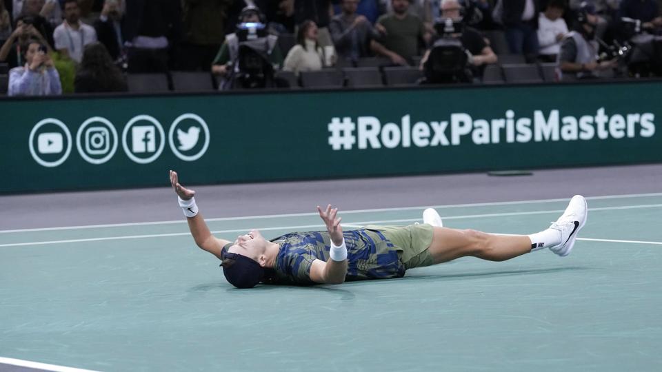 Holger Rune vandt tidligere på måneden Paris Masters - hans foreløbige højdepunkt i karrieren. <i>Thibault Camus/Ritzau Scanpix</i>