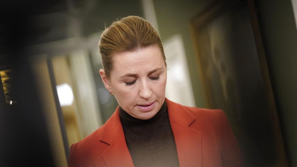 Fungerende statsminister Mette Frederiksen (S) giver onsdag status på regeringsforhandlingerne og det videre forløb på Christiansborg. <i>Ida Marie Odgaard/Ritzau Scanpix</i>