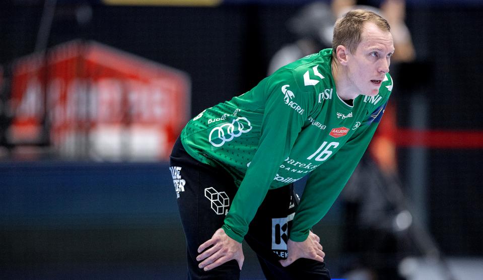 Mikael Aggefors spillede sig op i løbet af kampen, men han havde svære arbejdsbetingelser bag et forsvar, der ikke fungerede optimalt mod Nantes. <i>Foto: Lars Pauli</i>