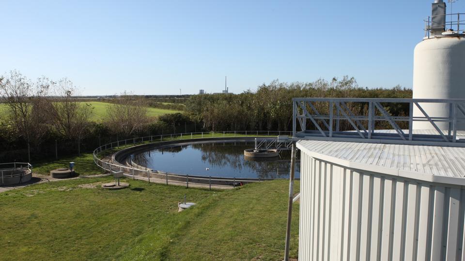 Harboøre Renseanlæg i Lemvig Kommune, hvor det PFAS-holdige slam blev afhentet. <i>Foto: Lemvig Vand</i>