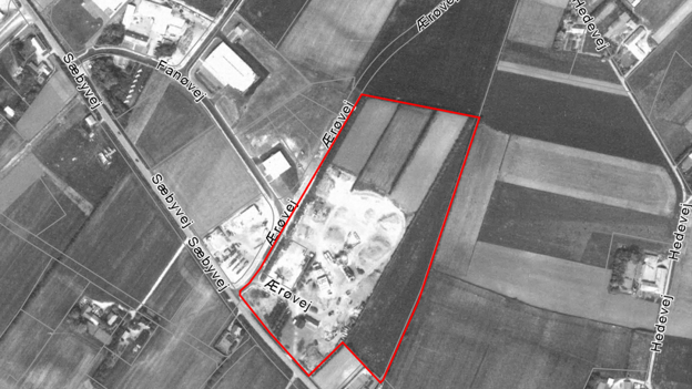 I tresserne blev grunden også brugt til ressourceplads, men dengang lå den udenfor byen. <i>Kilde Hjørring Kommune</i>