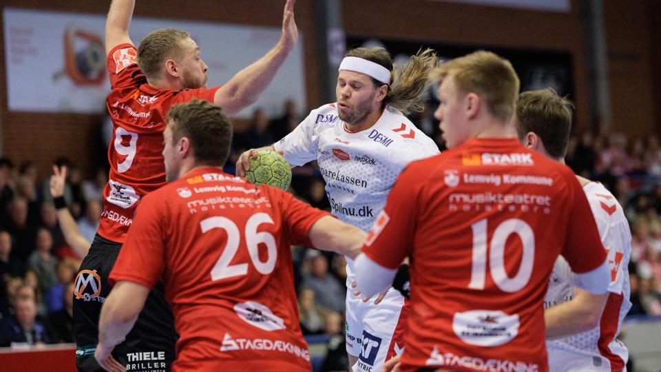 Aalborg Håndbold fik sin første sejr i fem kampe, og det gik ud over Lemvig-Thyborøn. <i>Foto: Henrik Bo</i>