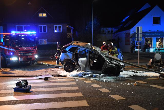 Alvorlig færdselsulykke på Hobrovej i Aalborg.