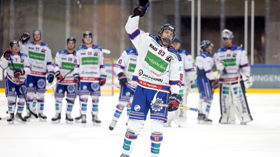 Der var masser at juble over for Frederikshavn White Hawks fredag aften. <i>Arkivfoto: Bente Poder</i>