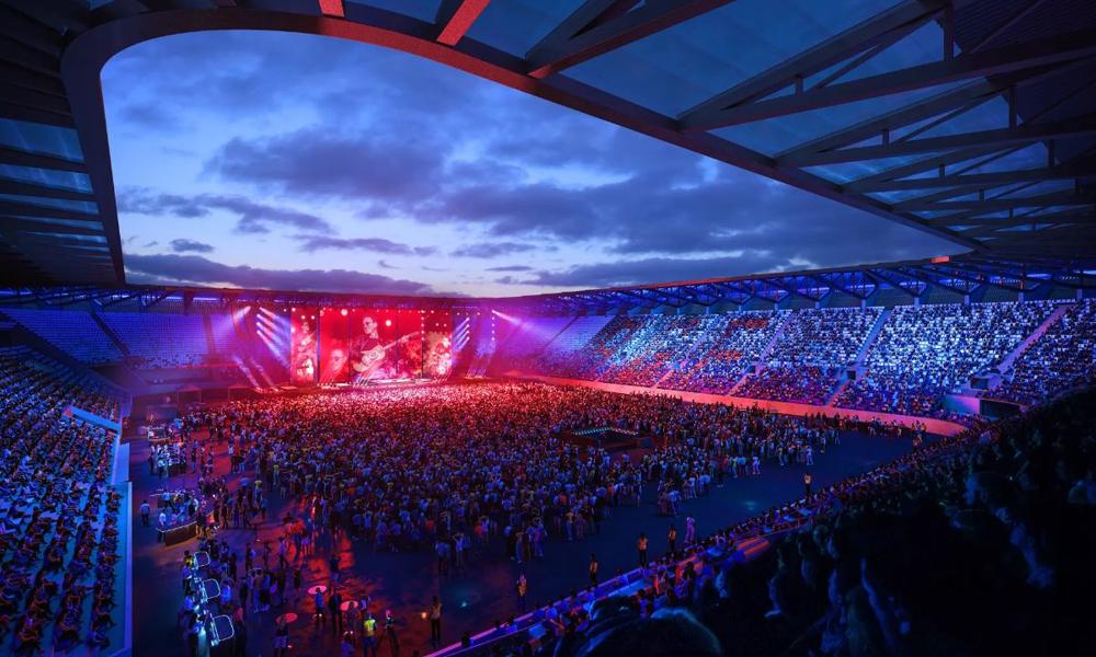 Vinderen af arkitektkonkurrencen for Aarhus' nye fodboldstadion er arkitektfirmaet Zaha Hadid under arbejdstitlen ”Skovens Arena Vinderen af arkitektkonkurrencen for Aarhus' nye fodboldstadion er arkitektfirmaet Zaha Hadid under arbejdstitlen ”Skovens Arena