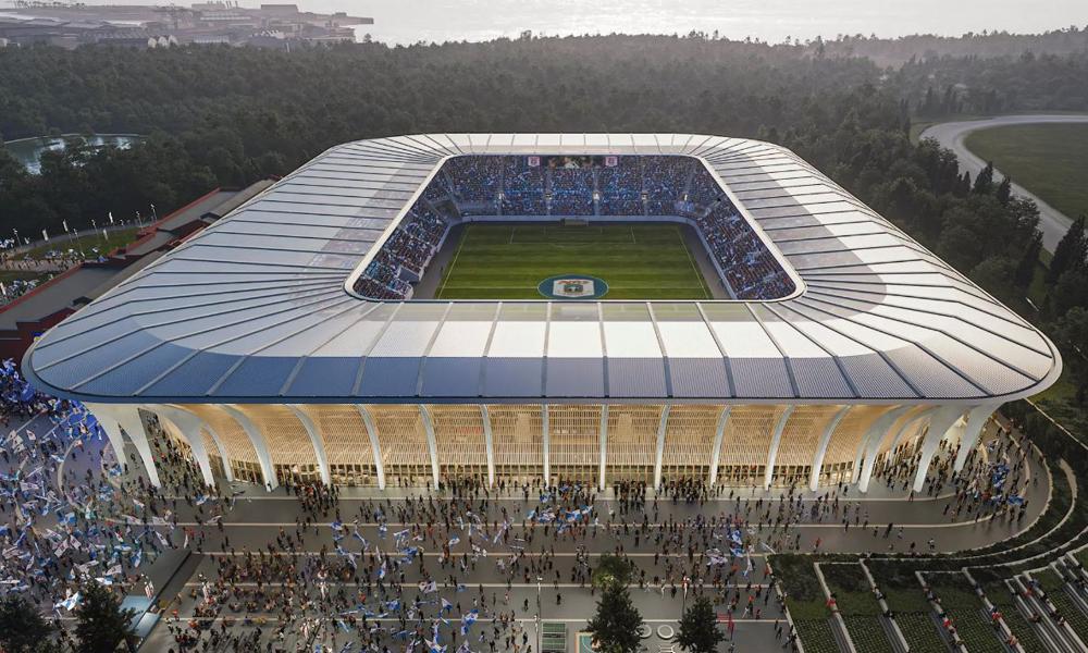Det nye stadion ventes indviet i efteråret 2026, hvor der bliver plads til 24.000 tilskuere.