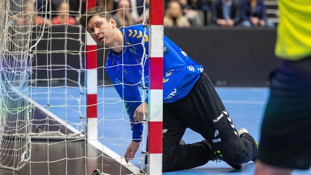 Niklas Landin diskede op med store redninger på nøgletidspunkter. <i>Foto: Bente Poder</i>