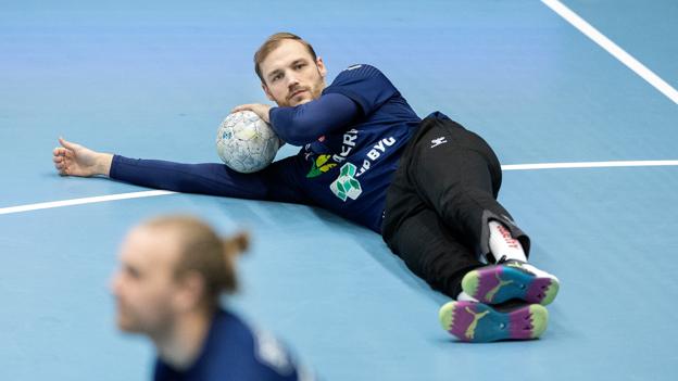 Lukas Sandell er i gang med sine sidste måneder i Aalborg Håndbold. Efter sommerferien skifter han til ungarske Veszprém. <i>Arkivfoto: Lars Pauli</i>