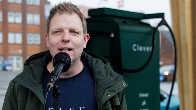 Claus Sørensen er indehaver af Kvix og tog første kontakt til Clever for 20 måneder siden. - De var med på ideen lige fra dag ét, sagde han blandt andet i sin tale ved indvielsen. <i>Foto: Bo Lehm</i>
