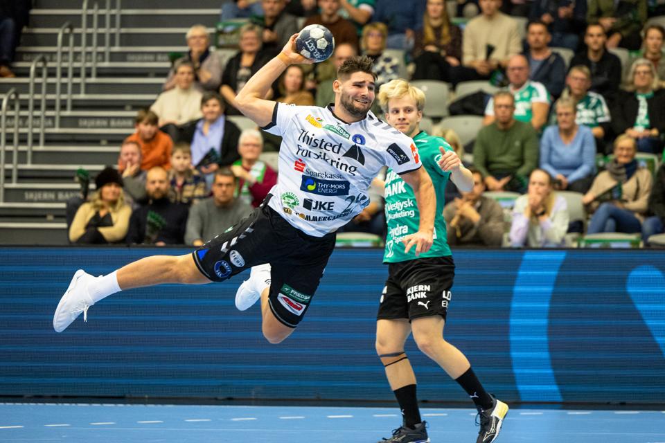 Marucs Norrbrink var en af de Mors-Thy-spillere, der slet ikke havde tur i den i Skjern. <i>Foto: Martél Andersen</i>