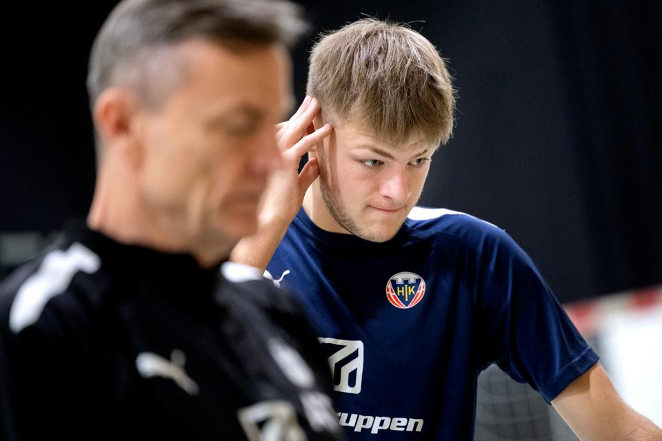 Frederik Dietz er stolt af at spille for Hobro IK, men hans personlige ambitioner rækker samtidig til mere. Derfor arbejder hans agent på at få ham solgt. Allerhelst til en udenlandsk klub. <i>Foto: Lars Pauli</i>