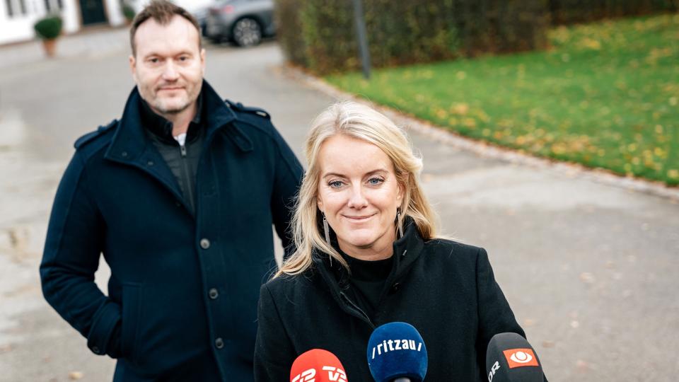 Lars Boje Mathiesen og Pernille Vermund har siden 2019 udgjort en slagkraftig duo for Nye Borgerlige, men sidstnævnte stopper i Folketinget efter næste folketingsvalg og vil stoppe som formand i år. (Arkivfoto). <i>Emil Helms/Ritzau Scanpix</i>