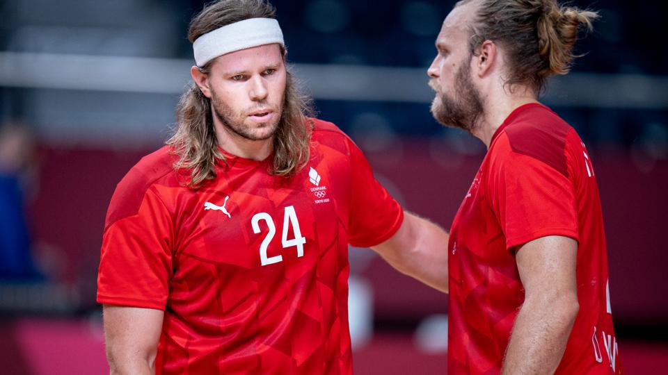 Mikkel Hansen og Henrik Møllgaard har i mange år haft et stort ansvar på det danske landshold. <i>Arkivfoto: Liselotte Sabroe/Ritzau Scanpix</i>