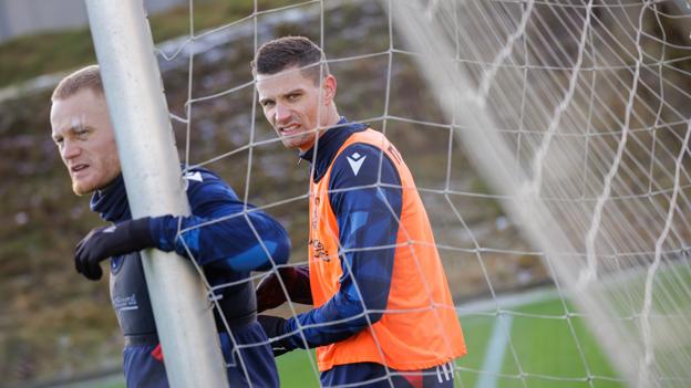 Nicklas Helenius ser ud til at fuldende AaB's angriberopstilling til foråret. <i>Foto: Henrik Bo</i>