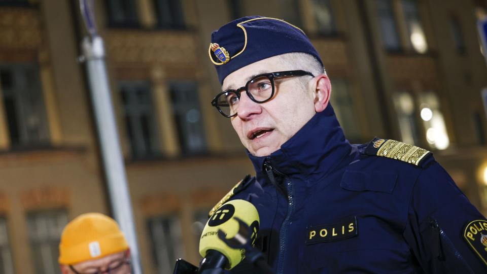 Politiet vil ifølge rigspolitichef Anders Thornberg forhindre flere drab, under hvad han kalder en "voldsbølge". <i>1081 Fredrik Persson/Tt/Ritzau Scanpix</i>