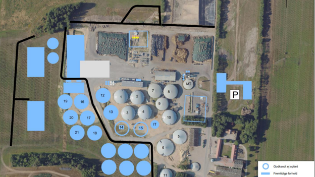 Sindal Biogas søger om massiv udvidelse på Ugiltvej. <i>Kilde: Sindal Biogas </i>