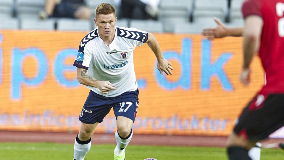 Sebastian Grønning kom til AGF i august. Nu er han fortid i klubben. (Arkivfoto). <i>Mikkel Berg Pedersen/Ritzau Scanpix</i>