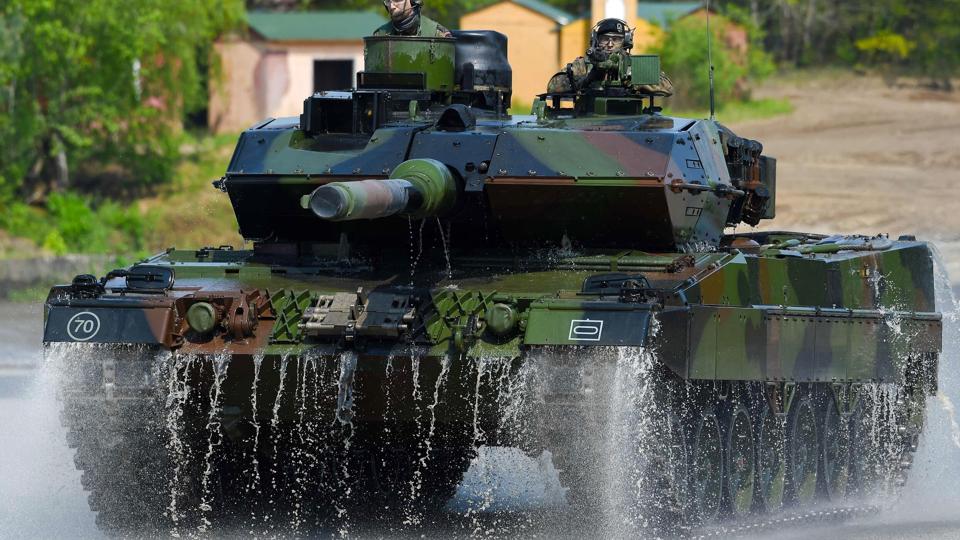 Leopard 2-kampvognene har længe været efterspurgt af Ukraine. (Arkivfoto) <i>Patrik Stollarz/Ritzau Scanpix</i>