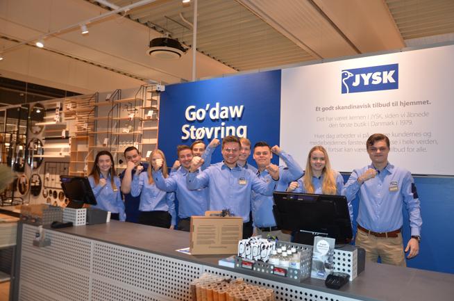 Teamet hos JYSK var klar til at sige "Go'daw Støvring".