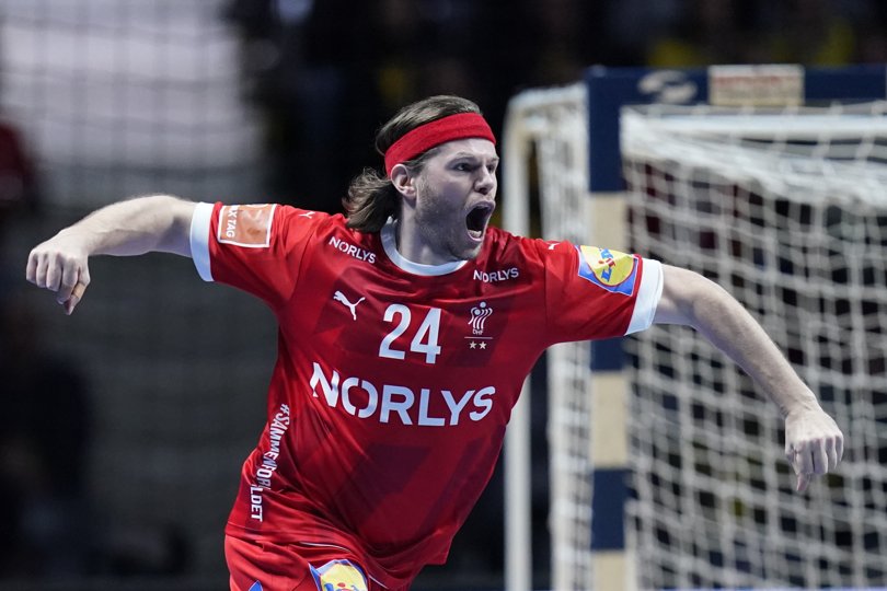 Mikkel Hansen jubler i VM-finalen. <i>Foto: Liselotte Sabroe/Ritzau Scanpix</i>