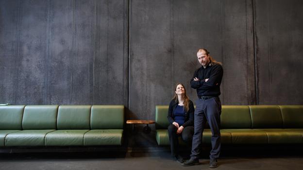 Sofia Rafn og Kris Søgaard Pedersen ejer biografen. Og det har været en investering på 40 millioner kroner. <i>Foto: Torben Hansen</i>