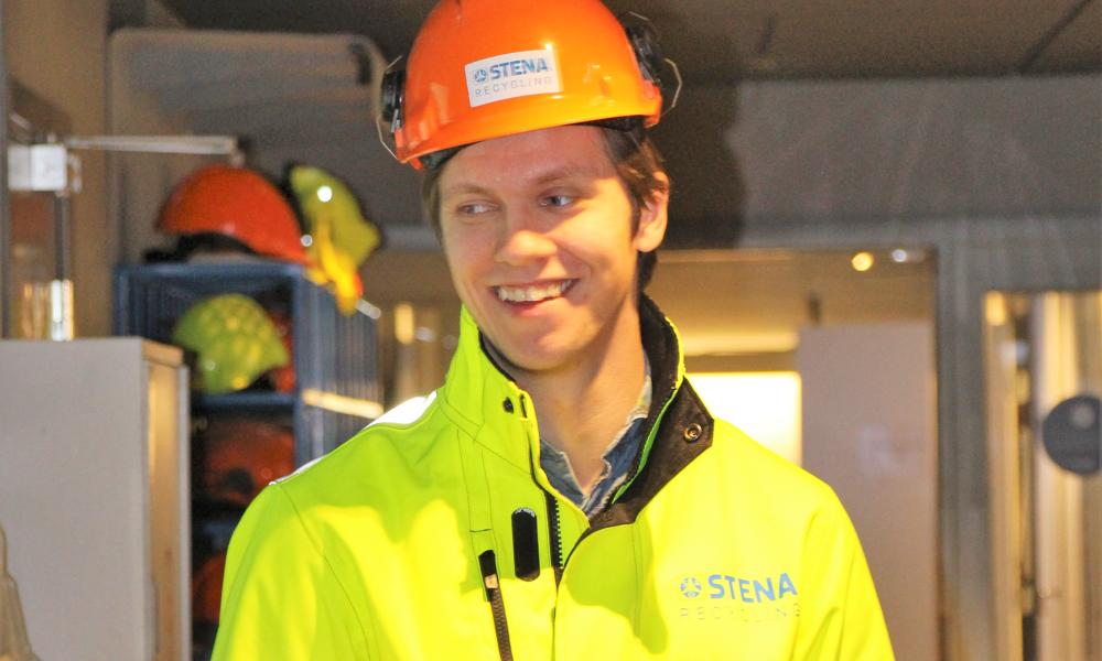Fredrik Ottosson, platschef vid Stena Nordic Recycling Center i Halmstad. Fredrik Ottosson, platschef vid Stena Nordic Recycling Center i Halmstad.