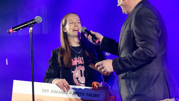Thy Awards 2022 blev endnu en gang et spektakulært show med spisning for 600 gæster, prisoverrækkelser og show Frida Nautrup Thisted 3. februar 2023 <i>Foto: Bo Lehm</i>