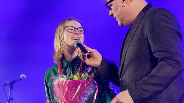 Thy Awards 2022 blev endnu en gang et spektakulært show med spisning for 600 gæster, prisoverrækkelser og show årets ung leder Kathrine Jensen-Sondrup Thisted 3. februar 2023 <i>Foto: Bo Lehm</i>